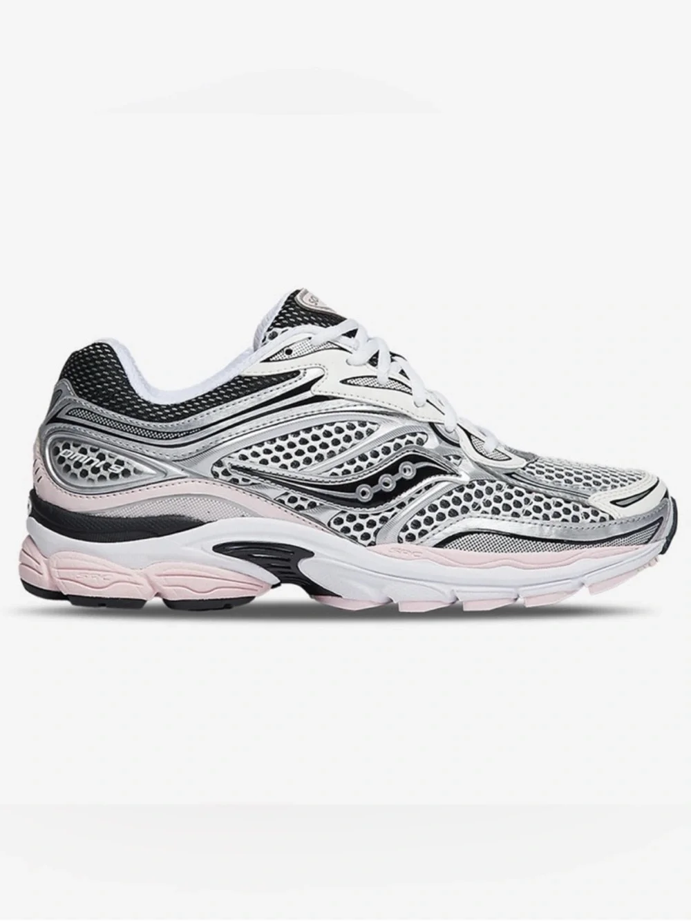 Saucony Women’s Silver/Pink Retro ProGrid Omni 9 Lifestyle Sneaker—10.5